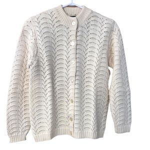 Italian lace knit cardigan